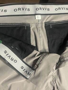 Orvis Gray Tech Pant with Logo Waistband